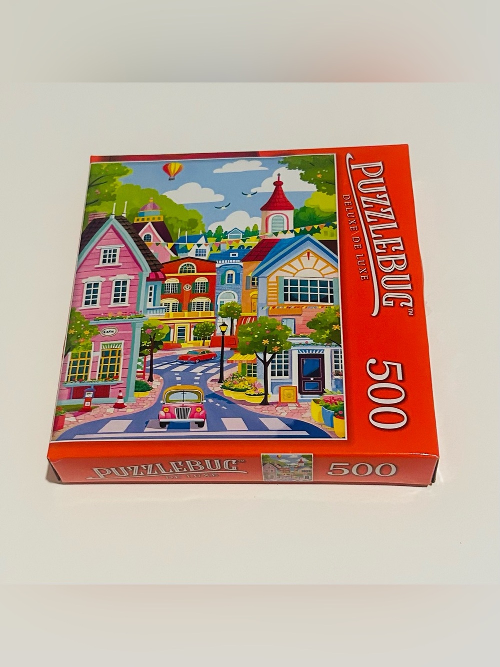 New “Happy Town” Puzzle 500 Pieces Puzzlebug DeLuxe DeLuxe 18” x 14”